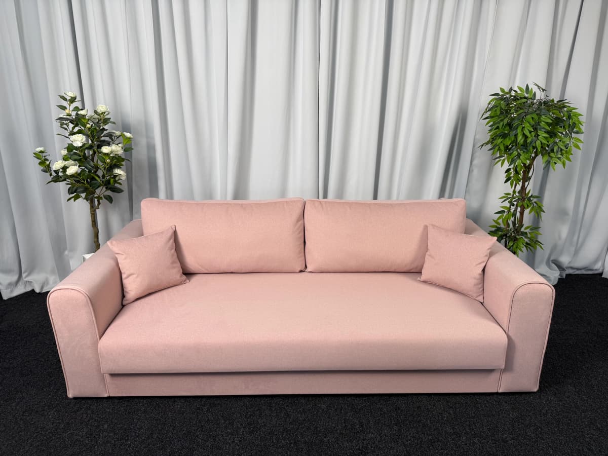 Прямой диван 002 Aura 06 Pink